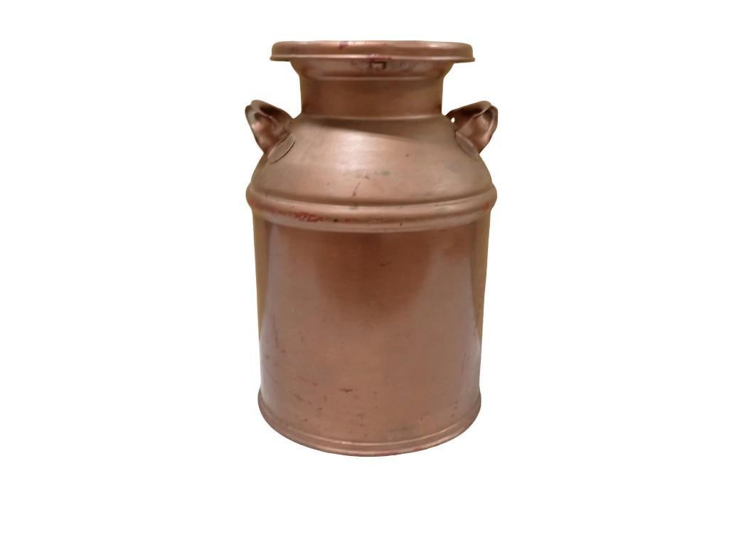 Vintage or Antique Copper Milk Jug or Milk Can - Hood: Vintage or Antique Copper Milk Jug or Milk Can - Hood All pictures are considered part of the description and should be examined carefully by bidders. Live Auctioneers is now offering Live Shipping th