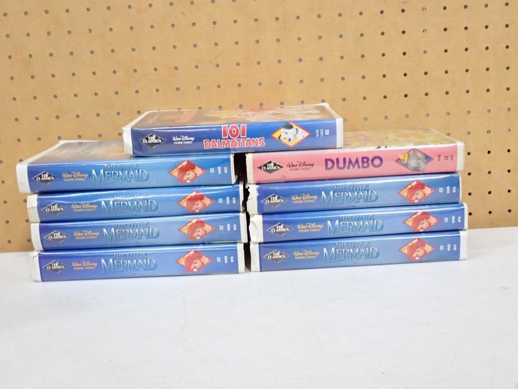 Walt Disney Movies including 101 Dalmatians, The Little Mermaid, Dumbo: Walt Disney Movies including 101 Dalmatians, The Little Mermaid, Dumbo All pictures are considered part of the description and should be examined carefully by bidders. Live Auctioneers is now offering
