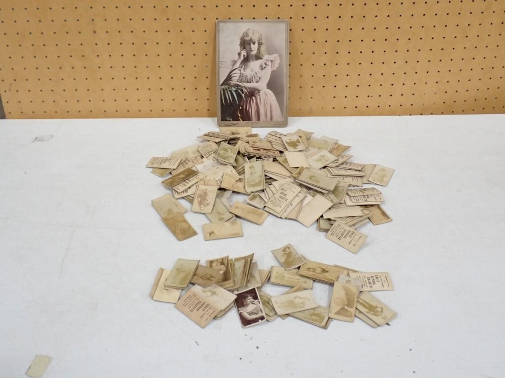 Antique Tobacco Cigarette Trading Cards and Isabelle Irving Newsboy Tobacco Cabinet Card: Antique Tobacco Cigarette Trading Cards and Isabelle Irving Newsboy Tobacco Cabinet Card All pictures are considered part of the description and should be examined carefully by bidders. Live Auctionee