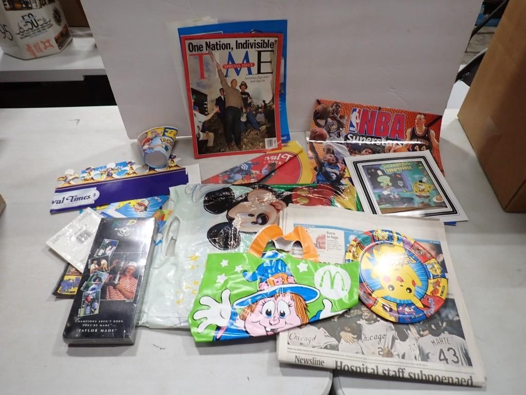 Ephemera Lot incl Disney, Pokemon, NBA, Medieval Times, Etc: Ephemera Lot incl Disney, Pokemon, NBA, Medieval Times, Etc All pictures are considered part of the description and should be examined carefully by bidders. Live Auctioneers is now offering Live Shipp