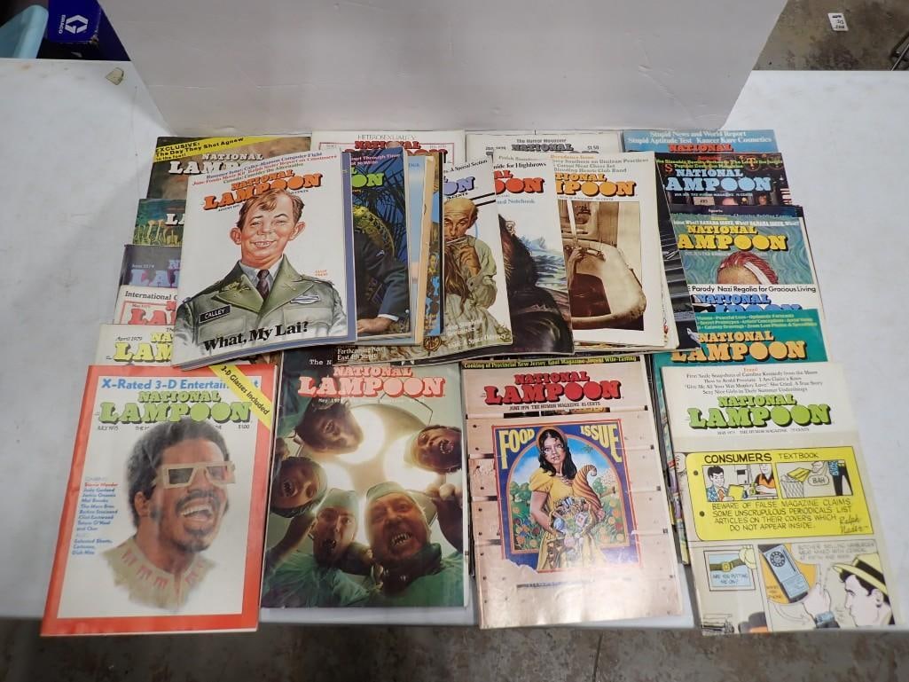 Lot of Vintage National Lampoon Magazines: Lot of Vintage National Lampoon Magazines All pictures are considered part of the description and should be examined carefully by bidders. Live Auctioneers is now offering Live Shipping through them. 