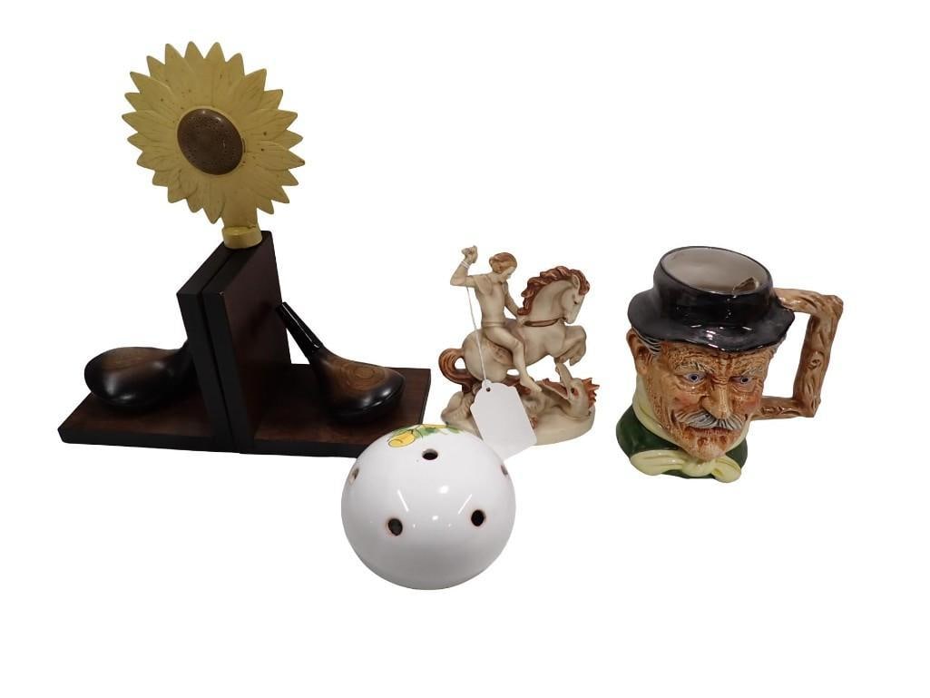 Collectibles incl Artmark Toby Mug, Vintage M.I. Hummel / Goebel Figurine #55 "Saint George Slaying (1 of 20)