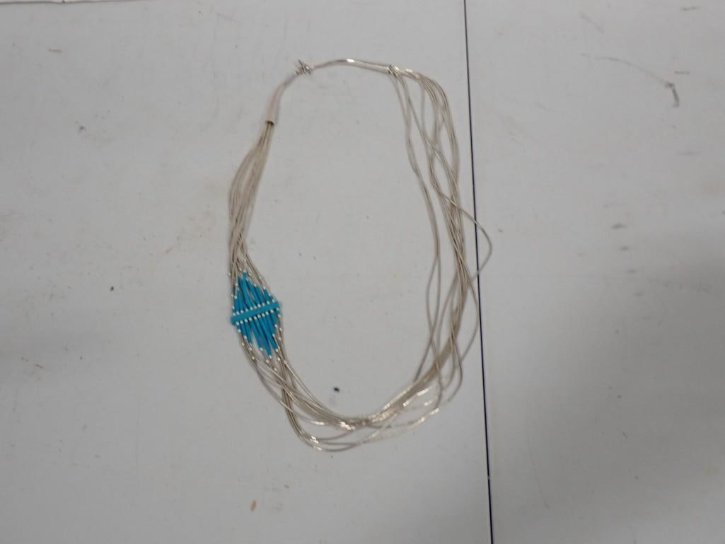 Sterling Silver Necklace: Sterling Silver Necklace All pictures are considered part of the description and should be examined carefully by bidders. Live Auctioneers is now offering Live Shipping through them. This is an option