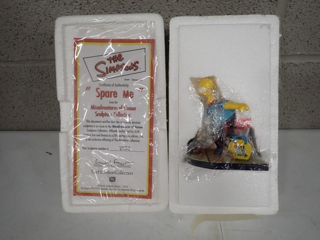 Hamilton Collection The Simpsons "Spare Me" Misadventures of Homer Sculpture Collection: Hamilton Collection The Simpsons "Spare Me" Misadventures of Homer Sculpture Collection All pictures are considered part of the description and should be examined carefully by bidders. Live Au