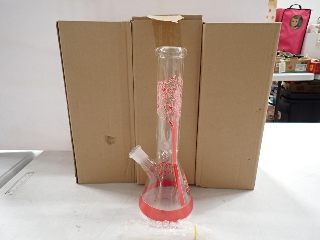 3 New Glass Tobacco Water Pipes: 3 New Glass Tobacco Water Pipes All pictures are considered part of the description and should be examined carefully by bidders. Live Auctioneers is now offering Live Shipping through them. This is an