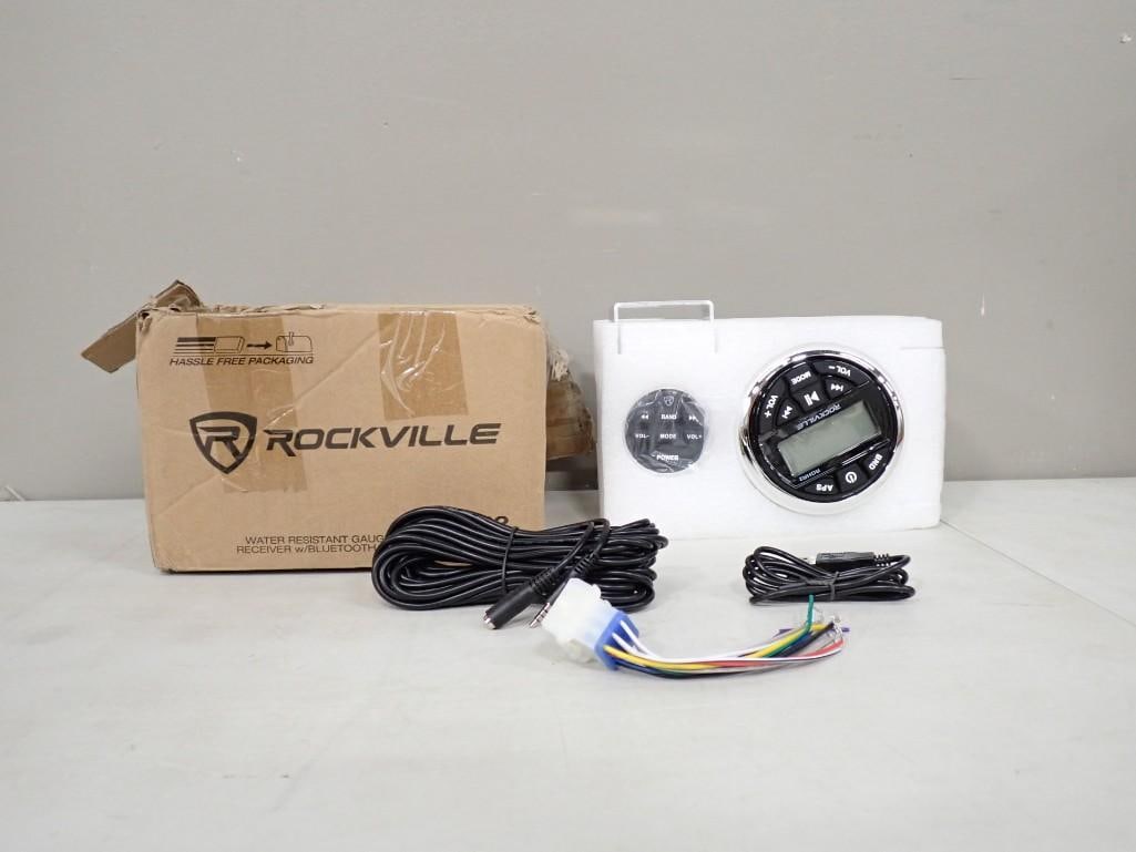 Open Box Rockville RGHR2, water-resistant marine gauge-hole digital media receiver w/ Bluetooth/USB: Open Box Rockville RGHR2, water-resistant marine gauge-hole digital media receiver w/ Bluetooth/USB - comes with everything as shown All pictures are considered part of the description and should be e