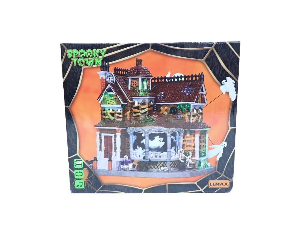 Lemax Spooky Town Last House on the Left Halloween Village Building in Original Box: Lemax Spooky Town Last House on the Left Halloween Village Building in Original Box All pictures are considered part of the description and should be examined carefully by bidders. Live Auctioneers is