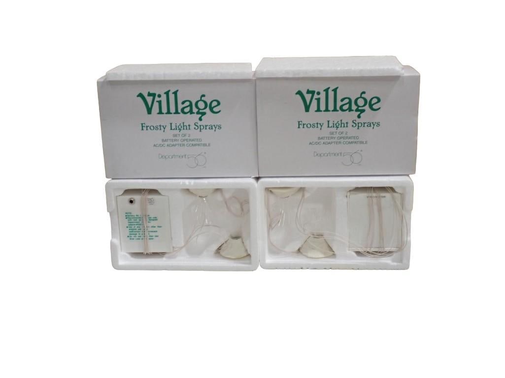 Dept 56 Village Frosty Light Sprays 2 Boxes: Department 56 Village Frosty Light Sprays 2 Boxes All pictures are considered part of the description and should be examined carefully by bidders. Live Auctioneers is now offering Live Shipping t