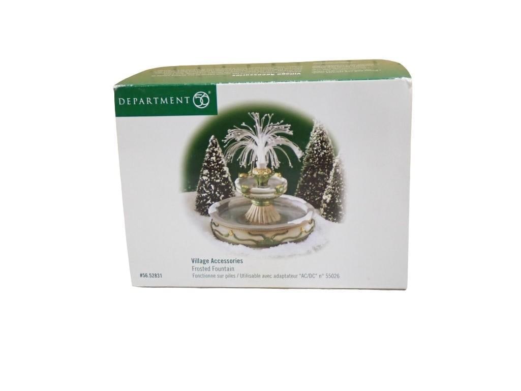 Dept 56 Frosted Fountain Village Accessories in Original Box: Department 56 Frosted Fountain Village Accessories in Original Box Christmas Village Accessory All pictures are considered part of the description and should be examined carefully by bidders. Liv