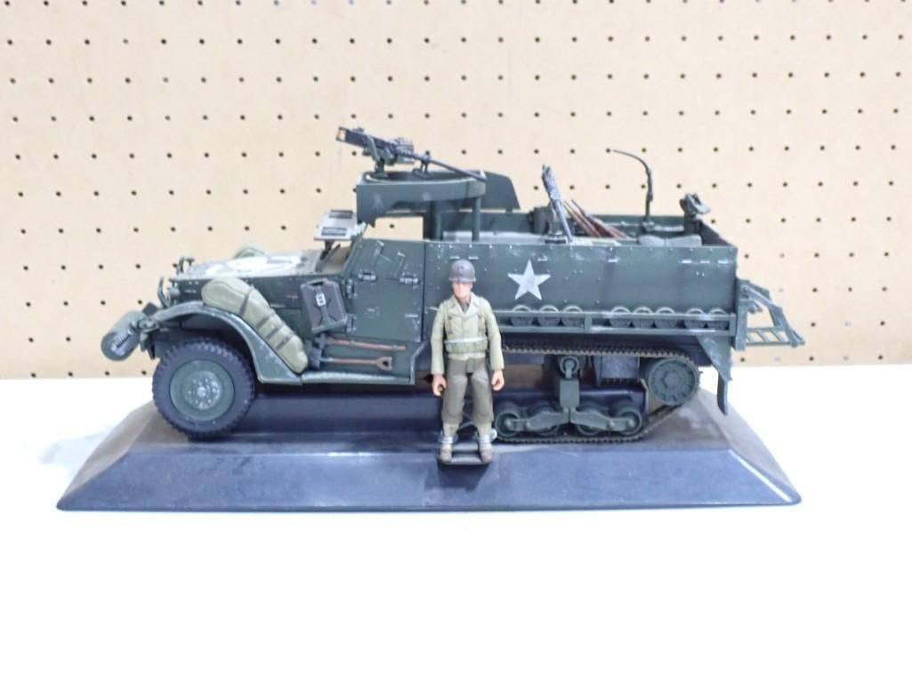 M3 Half Track Tank - 1:18 Scale: M3 Half Track Tank - 1:18 Scale All pictures are considered part of the description and should be examined carefully by bidders. Live Auctioneers is now offering Live Shipping through them. This is an