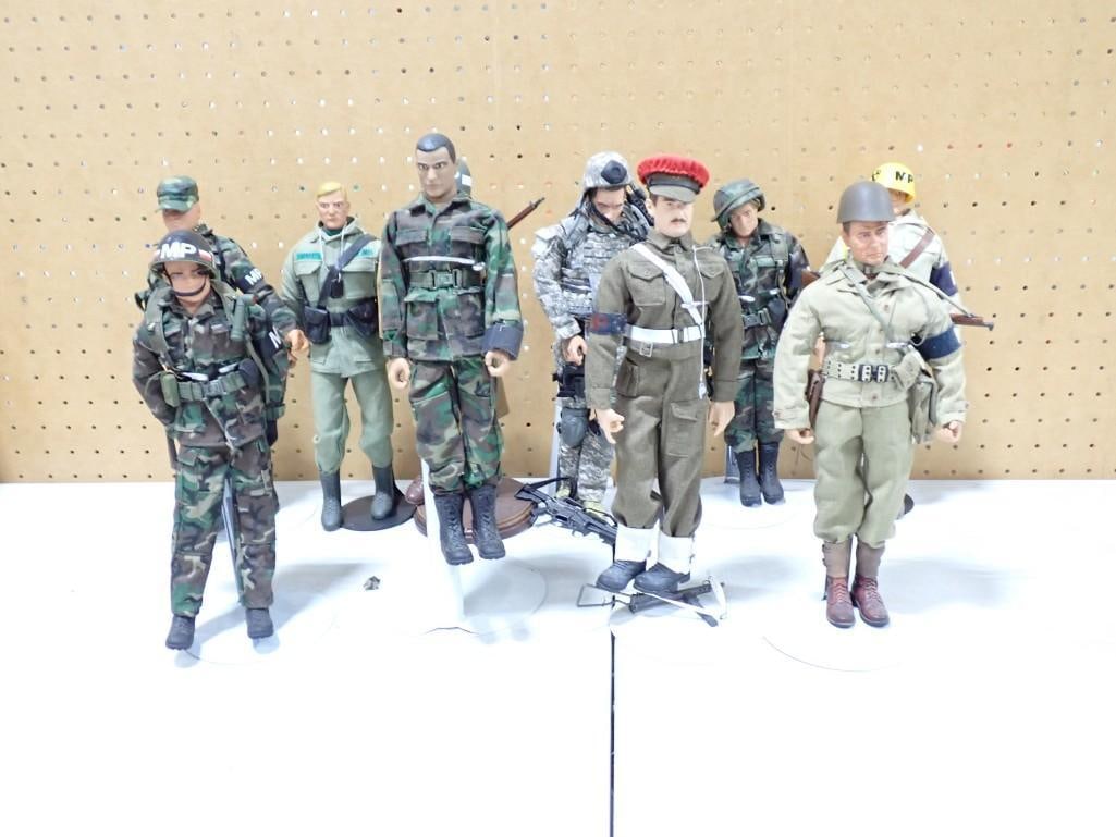 Lot of 12" Military Action Figures including GI Joe, Dragon British WW2, Hot Toys, etc (1 of 8)