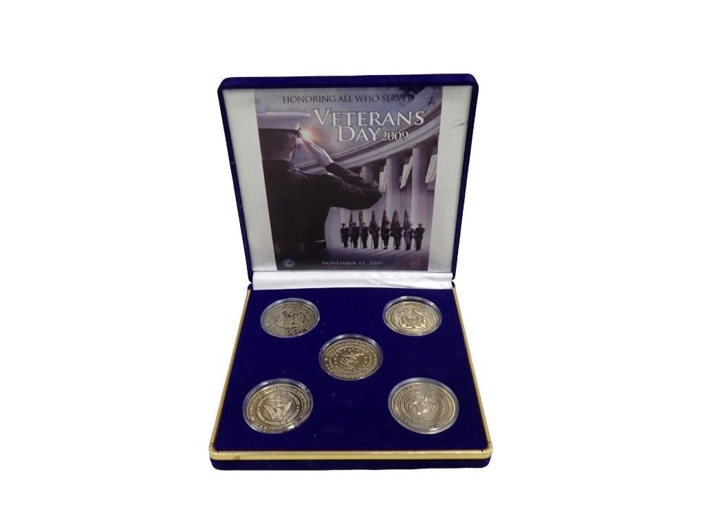 Veteran's Day 2009 Collector Coin Set: Veteran's Day 2009 Collector Coin Set All pictures are considered part of the description and should be examined carefully by bidders. Live Auctioneers is now offering Live Shipping through them. 