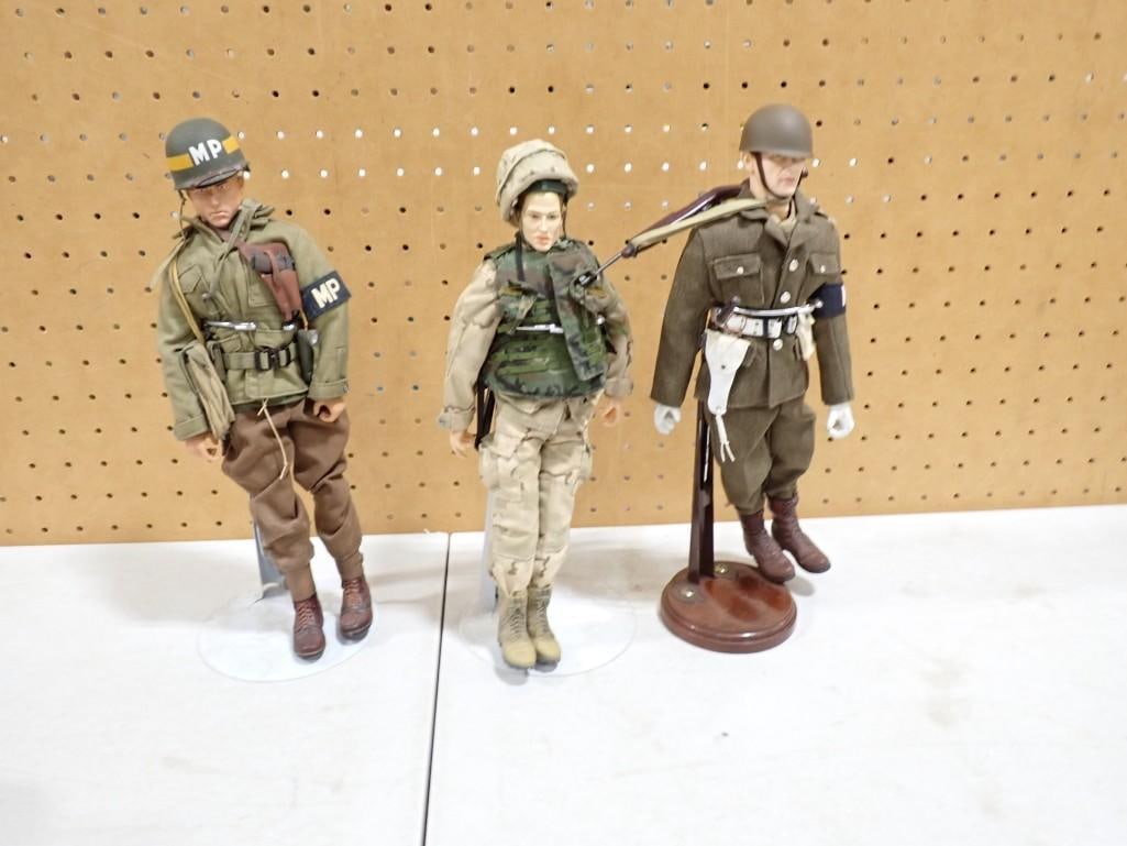 Lot of 3 Dragon 12" Military Action Figures with Stands: Lot of 3 Dragon 12" Military Action Figures with Stands All pictures are considered part of the description and should be examined carefully by bidders. Live Auctioneers is now offering Live Shipp