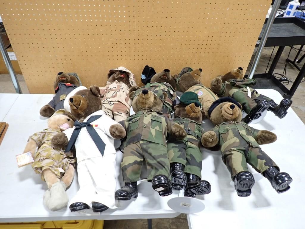 Lot of Military Plush Teddy Bears - Bear Forces of America: Lot of Military Plush Teddy Bears - Bear Forces of America All pictures are considered part of the description and should be examined carefully by bidders. Live Auctioneers is now offering Live Shippi