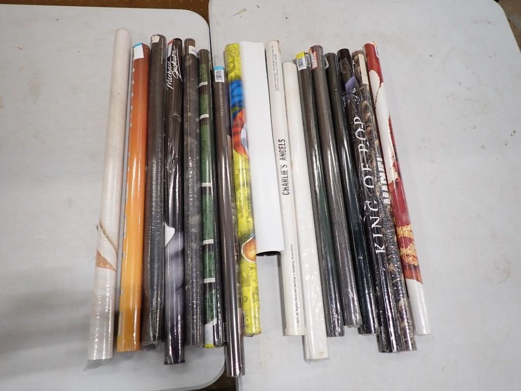 Large Lot of Rolled up Posters including Michael Jackson, Obama, Marvel, Dexter, Twilight, etc. (1 of 12)