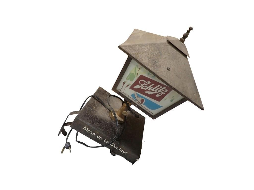 Vintage Schlitz Beer Advertising Coach Lantern Design Bar Light (1 of 12)