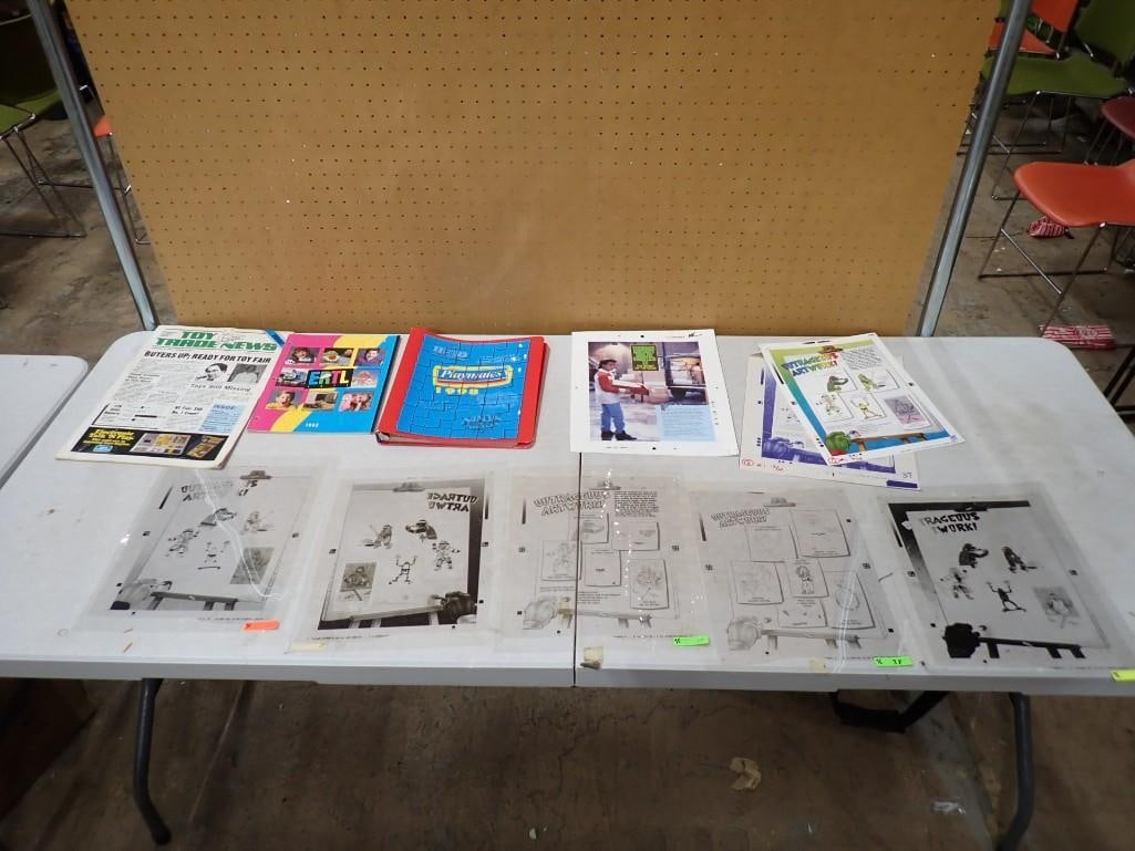 Ephemera Lot including Character artwork film transparencies, Playmates 1998 Catalog, etc: Ephemera Lot including Character artwork film transparencies, Playmates 1998 Catalog, etc All pictures are considered part of the description and should be examined carefully by bidders. Live Auc