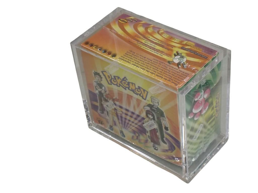 WOTC Sealed Pokemon Card Box - 1st Edition Gym Heroes Booster Pack 2000: Wizards of the Coast Sealed Pokemon Card Box - 1st Edition Gym Heroes Booster Pack 2000- comes with the acrylic protector case. Without the case, the box weighs roughly 778 grams All pictures are cons