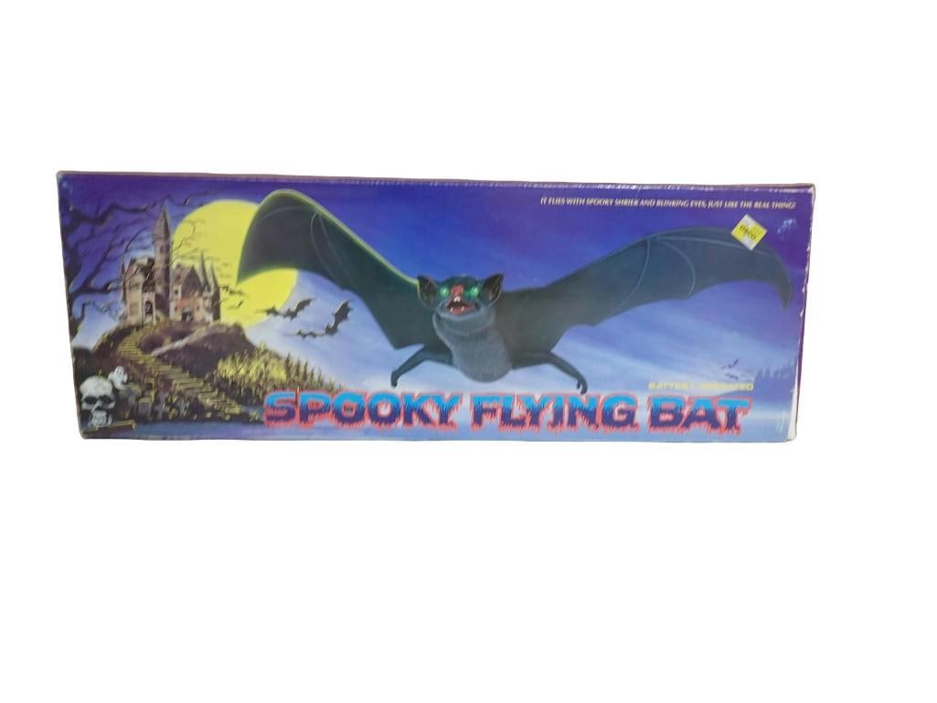 Halloween Spooky Flying Bat - New in Package - Battery Operated: Halloween Spooky Flying Bat - New in Package - Battery Operated All pictures are considered part of the description and should be examined carefully by bidders. Live Auctioneers is now offering Live S