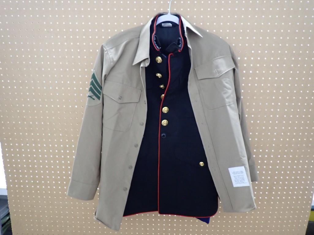 USMC Marine Corp Blue Coat Uniform: USMC Marine Corp Blue Coat Uniform All pictures are considered part of the description and should be examined carefully by bidders. Live Auctioneers is now offering Live Shipping through them. This is