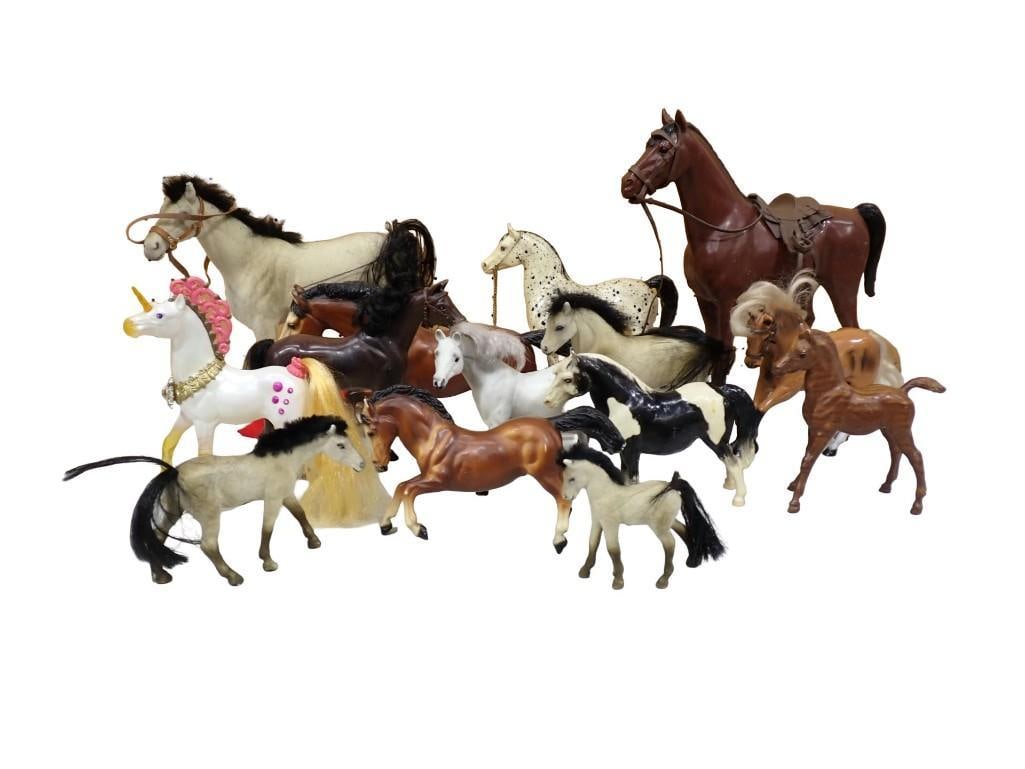 Lot of assorted Toy Horses and a Unicorn (1 of 8)