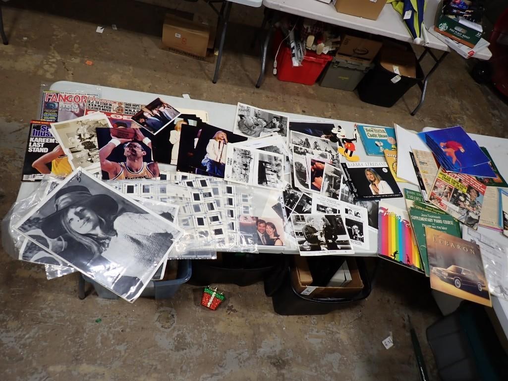Ephemera Lot incl Barbara Streisand Photos, Kodachrome Slides, Movie Production Shots, Mickey Mouse (1 of 20)