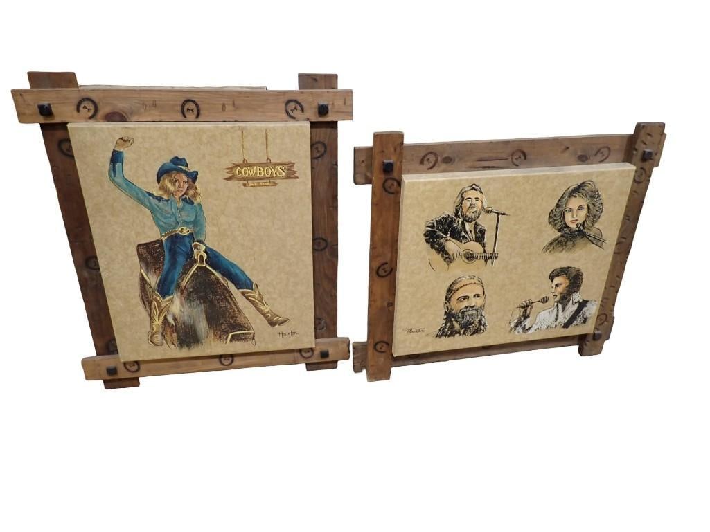 Music Stars Print with Kenny Rogers, Elvis Presley, Willie Nelson, Etc and a Cowgirl Print (1 of 12)