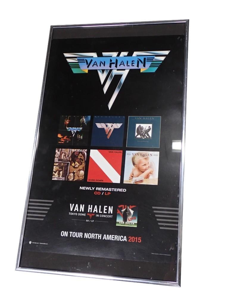Van Halen 2015 Framed Tour Poster 11" x 20": Van Halen 2015 Framed Tour Poster 11" x 20" All pictures are considered part of the description and should be examined carefully by bidders. Live Auctioneers is now offering Live Shipping thro