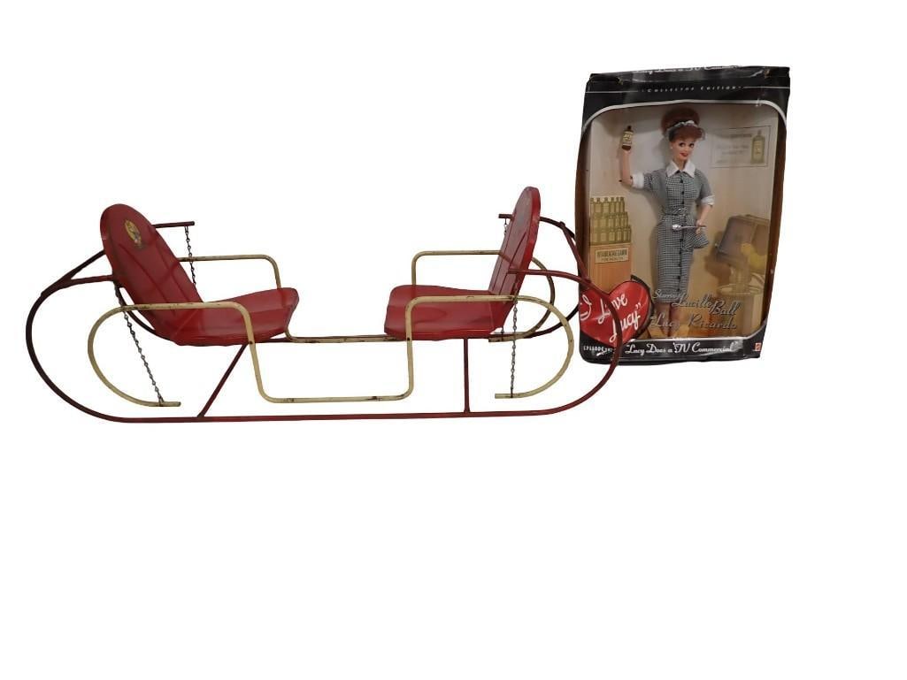 Vintage Metal Amsco Doll-E-Glide Glider/ Partner Swing/Etc./ 26.5" Long /1950's and Lucille Ball Dol (1 of 11)