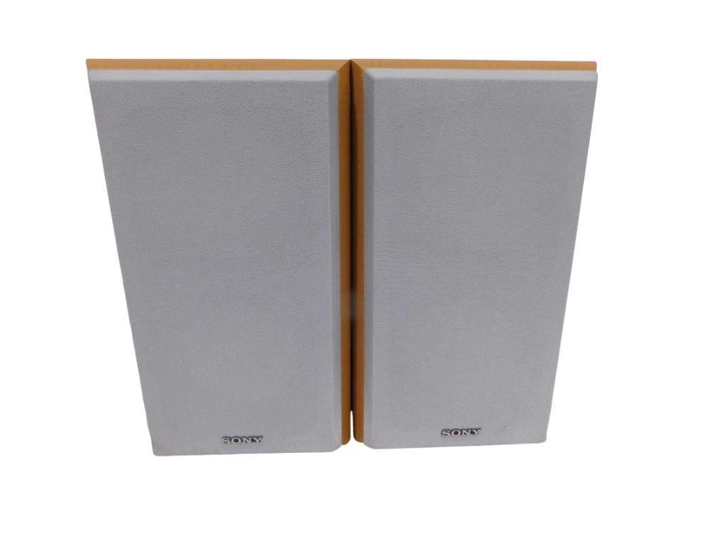 Pair of Sony Model SS-CRB5 Speakers: Pair of Sony Model SS-CRB5 Speakers All pictures are considered part of the description and should be examined carefully by bidders. Live Auctioneers is now offering Live Shipping through them. This i