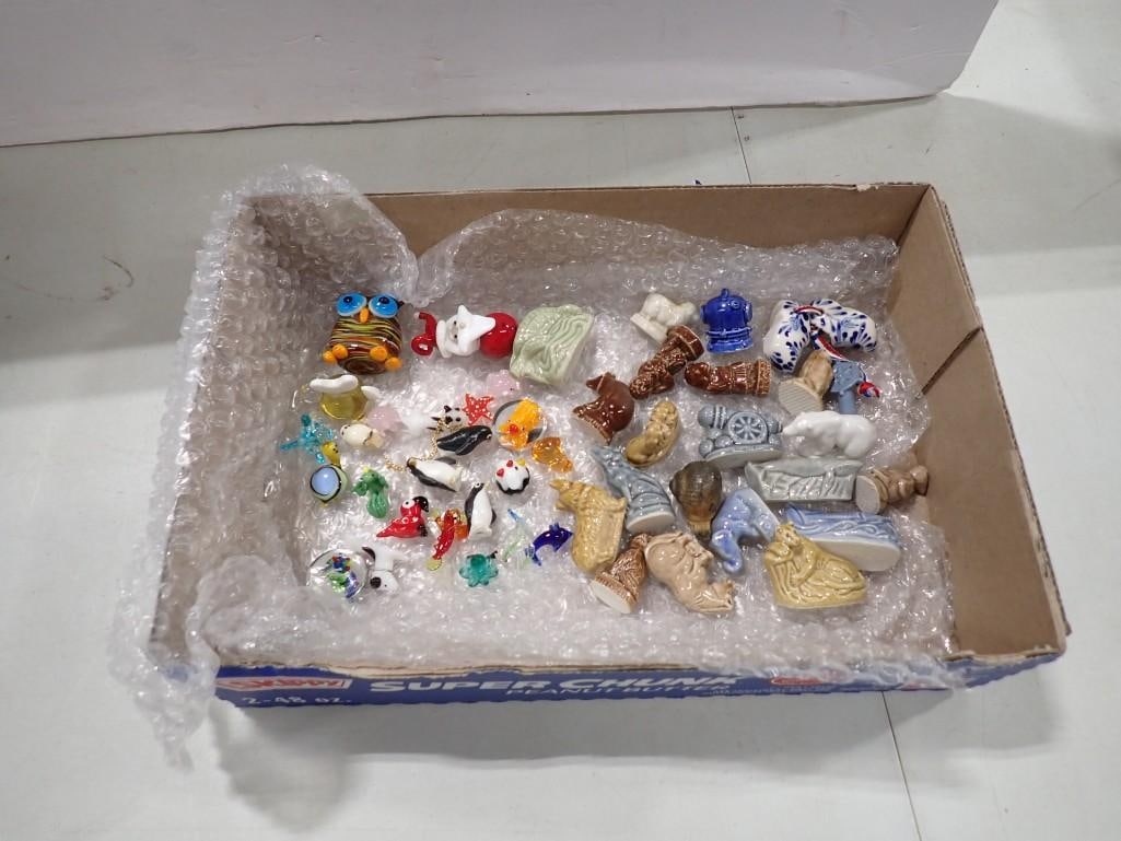 Vintage Mixed Media Miniatures including Hand Blown Animals, Mini Porcelain Animals, etc. (1 of 20)