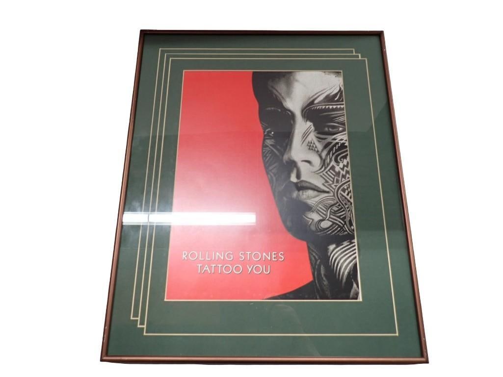 Rolling Stones Framed Promotional Poster for Tattoo You 20" x 16": Rolling Stones Framed Promotional Poster for Tattoo You 20" x 16" All pictures are considered part of the description and should be examined carefully by bidders. Live Auctioneers is now
