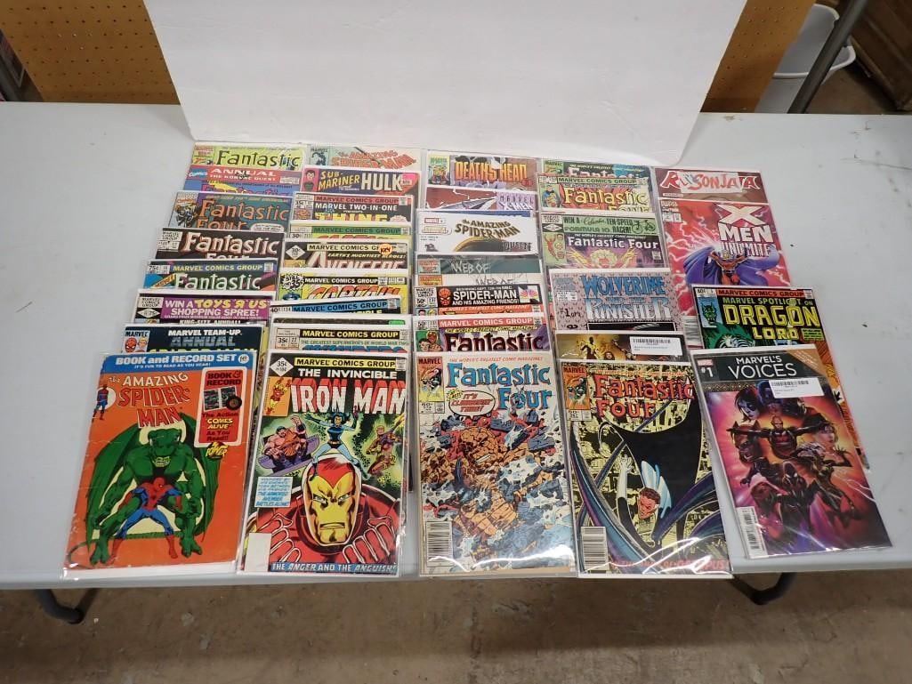 Comic Books including Fantastic Four, Spider-Man, Iron Man, Avengers, The Thing, Sub-Mariner, X-Men (1 of 15)