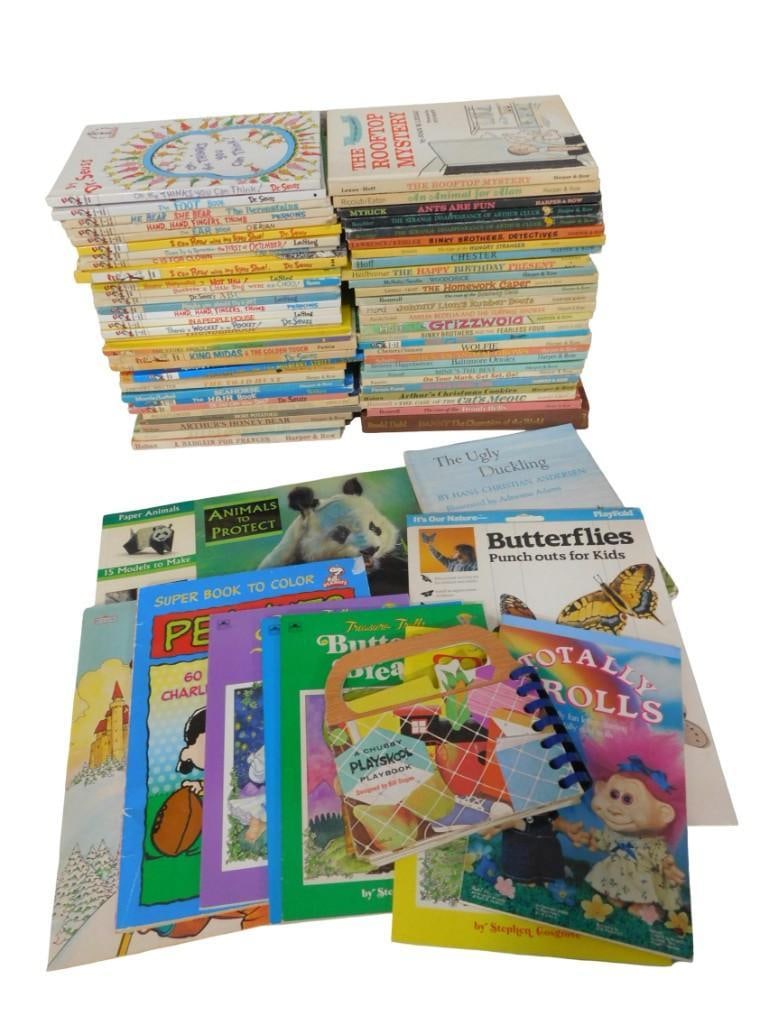 Lot of children's books including a lot of Dr. Seuss, Animals, Trolls, Coloring Books, etc. (1 of 6)