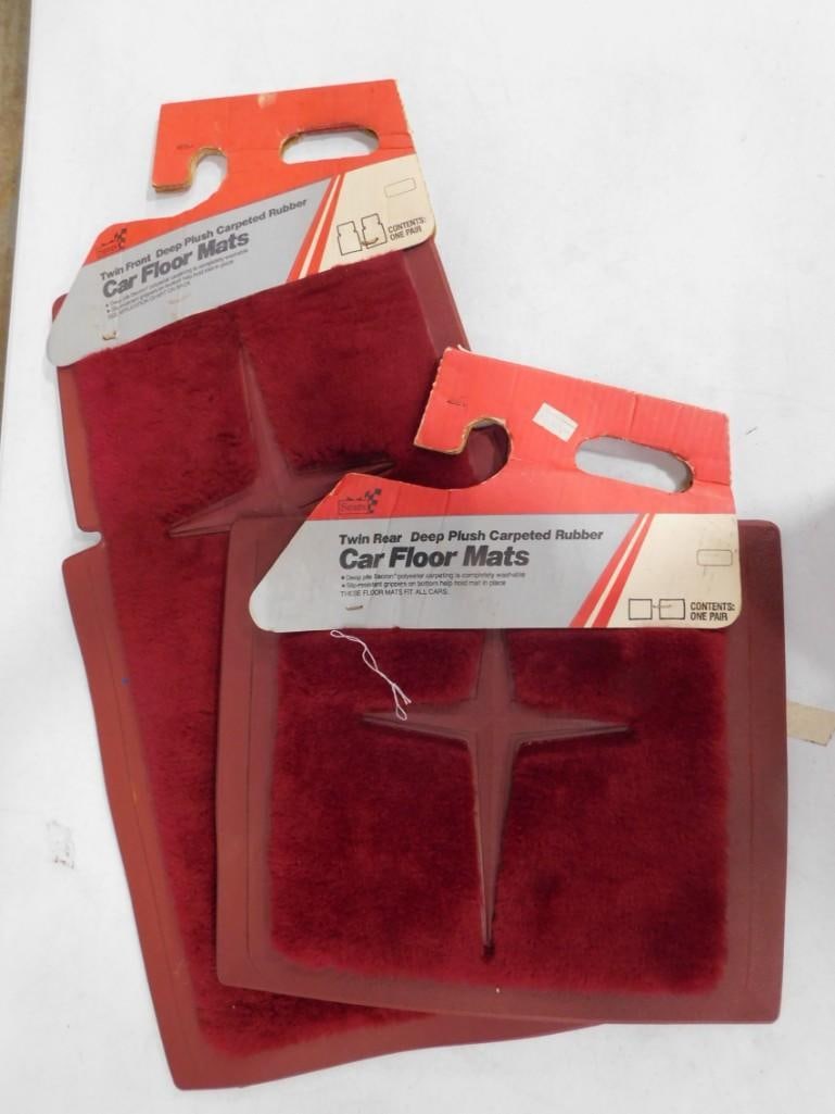 New Sears Maroon Colored Car Floor Mats: New Sears Maroon Colored Car Floor Mats All pictures are considered part of the description and should be examined carefully by bidders. Live Auctioneers is now offering Live Shipping through them. Th