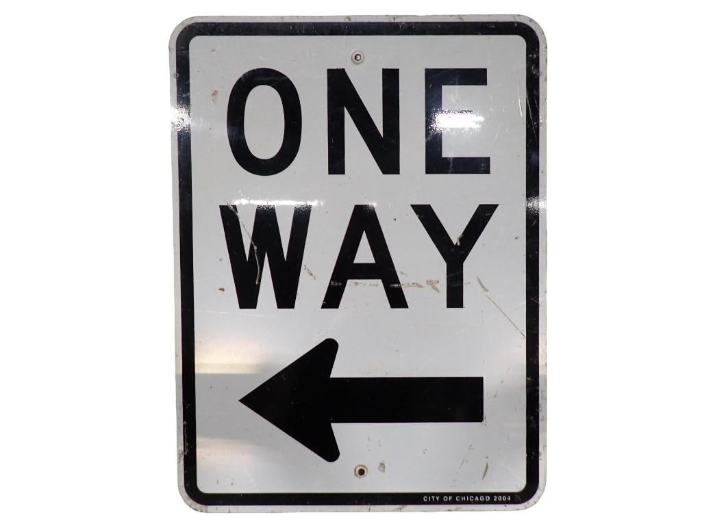 One Way Road Sign: One Way Road Sign All pictures are considered part of the description and should be examined carefully by bidders. Live Auctioneers is now offering Live Shipping through them. This is an optional