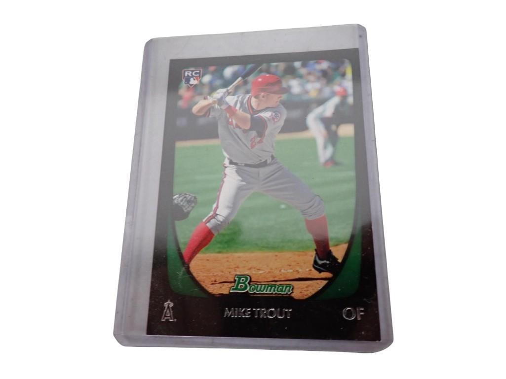 2011 Bowman Draft Mike Trout Rookie Card #101: 2011 Bowman Draft Mike Trout Rookie Card #101 All pictures are considered part of the description and should be examined carefully by bidders. Live Auctioneers is now offering Live Shipping through