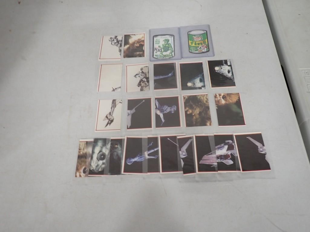 Vintage Star Wars Trading Cards and some Topps Wacky Packs: Vintage Star Wars Trading Cards and some Topps Wacky Packs - Jolly Mean Giant and Canada Wet All pictures are considered part of the description and should be examined carefully by bidders. Live Aucti