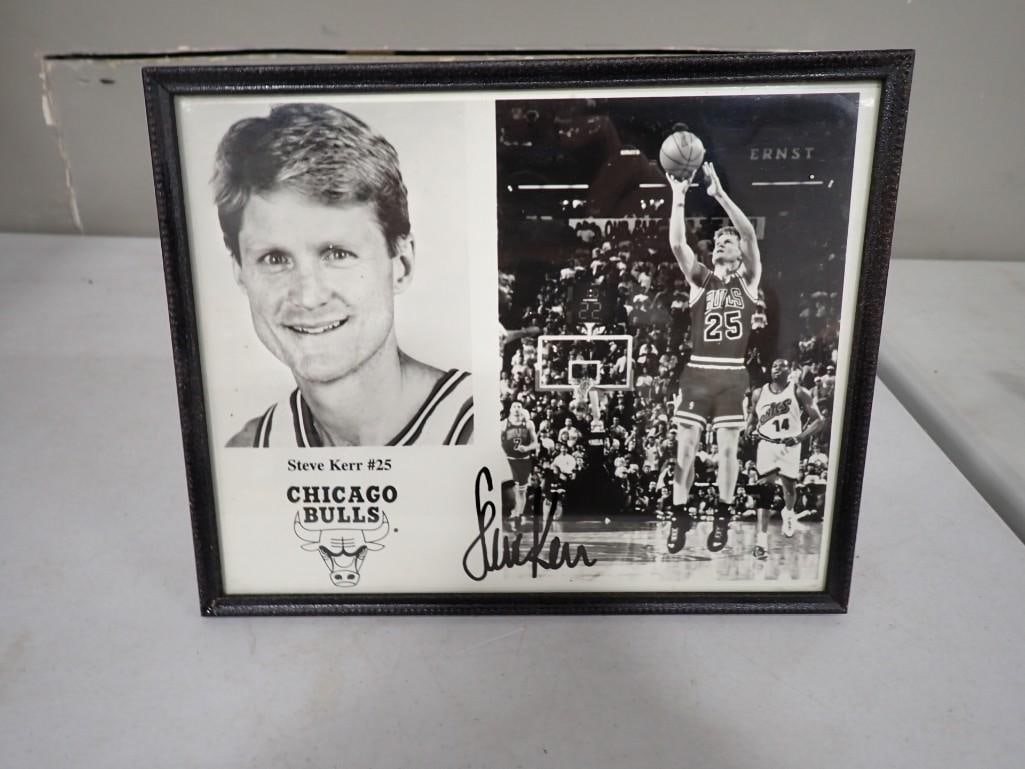 Steve Kerr Chicago Bulls Framed Print - Autographed - No COA: Steve Kerr Chicago Bulls Framed Print - Autographed - No COA All pictures are considered part of the description and should be examined carefully by bidders. Live Auctioneers is now offering Live Ship