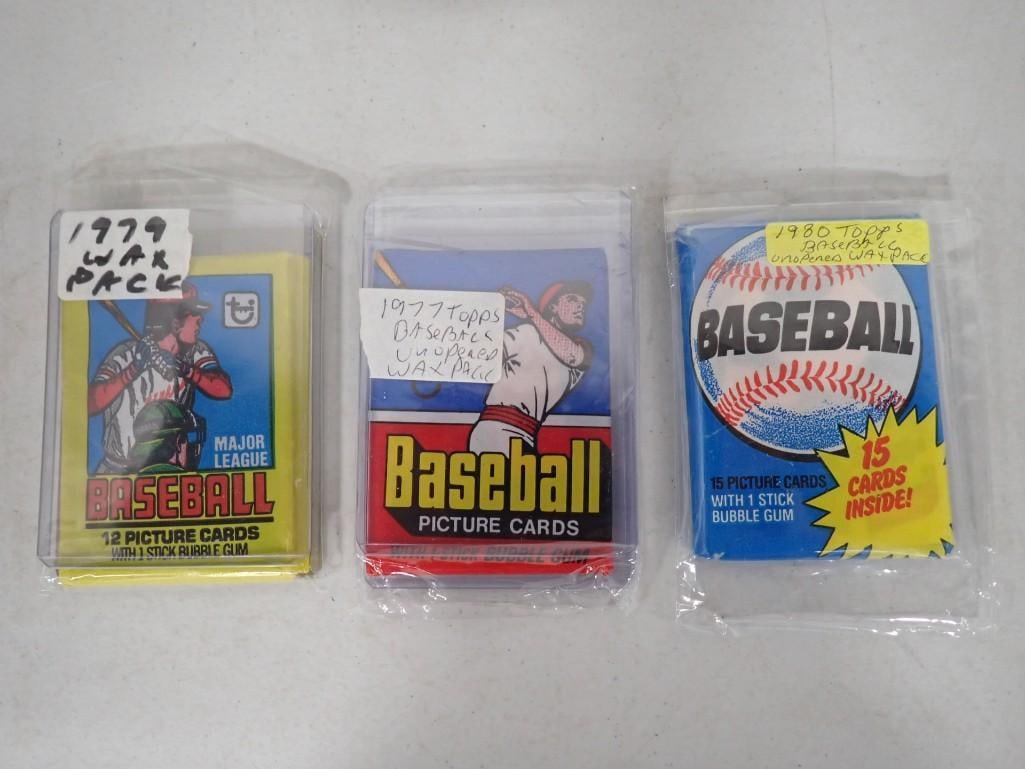 Sealed Topps Baseball Cards from 1977 1979 and 1980, may have some valuable rookies (1 of 9)