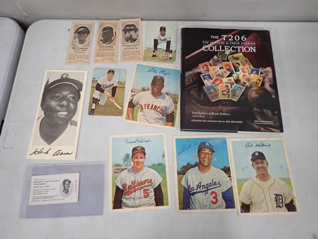Sports Lot including Hank Aaron Autograph, T206 Players & Their Stories Collection Book, etc: Sports Lot including Hank Aaron Autograph, T206 Players & Their Stories Collection Book, etc All pictures are considered part of the description and should be examined carefully by bidders. Live A