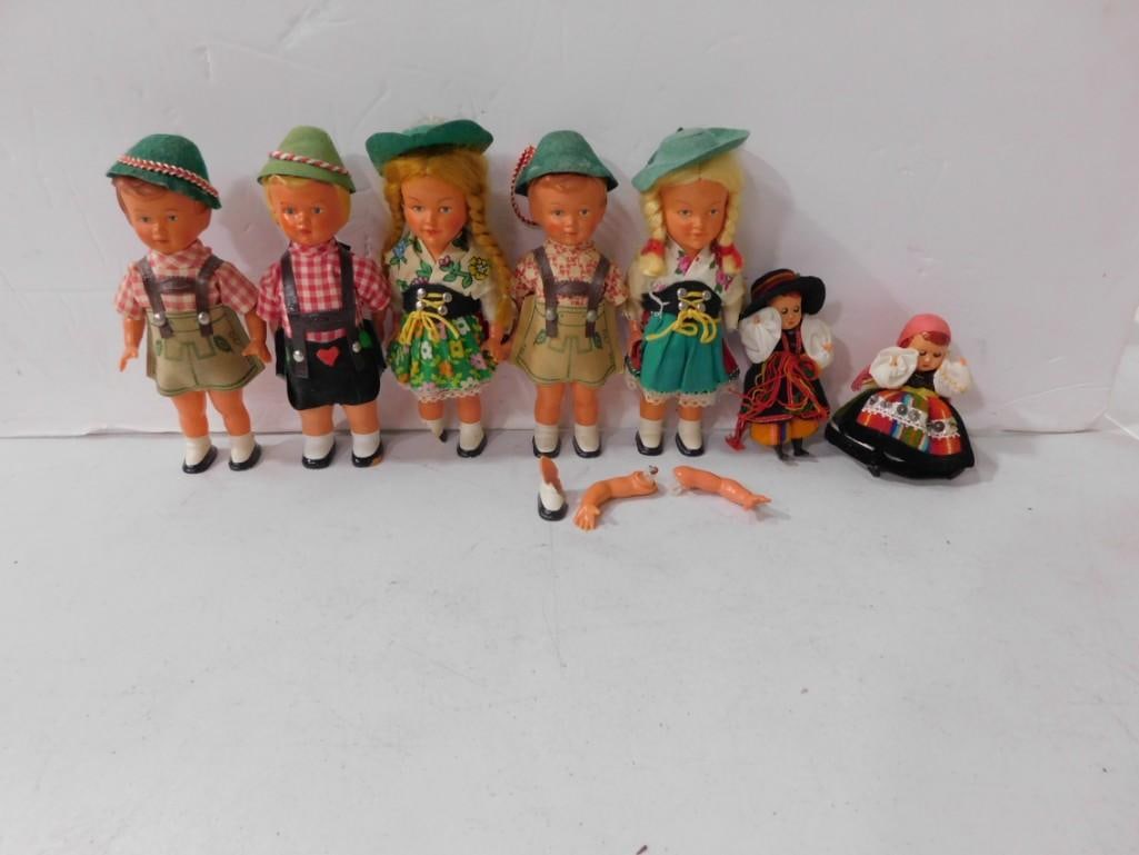 Vintage Mid Century European / German or Austrian Folk Dolls: Vintage Mid Century European / German or Austrian Folk Dolls All pictures are considered part of the description and should be examined carefully by bidders. Live Auctioneers is now offering Live Ship
