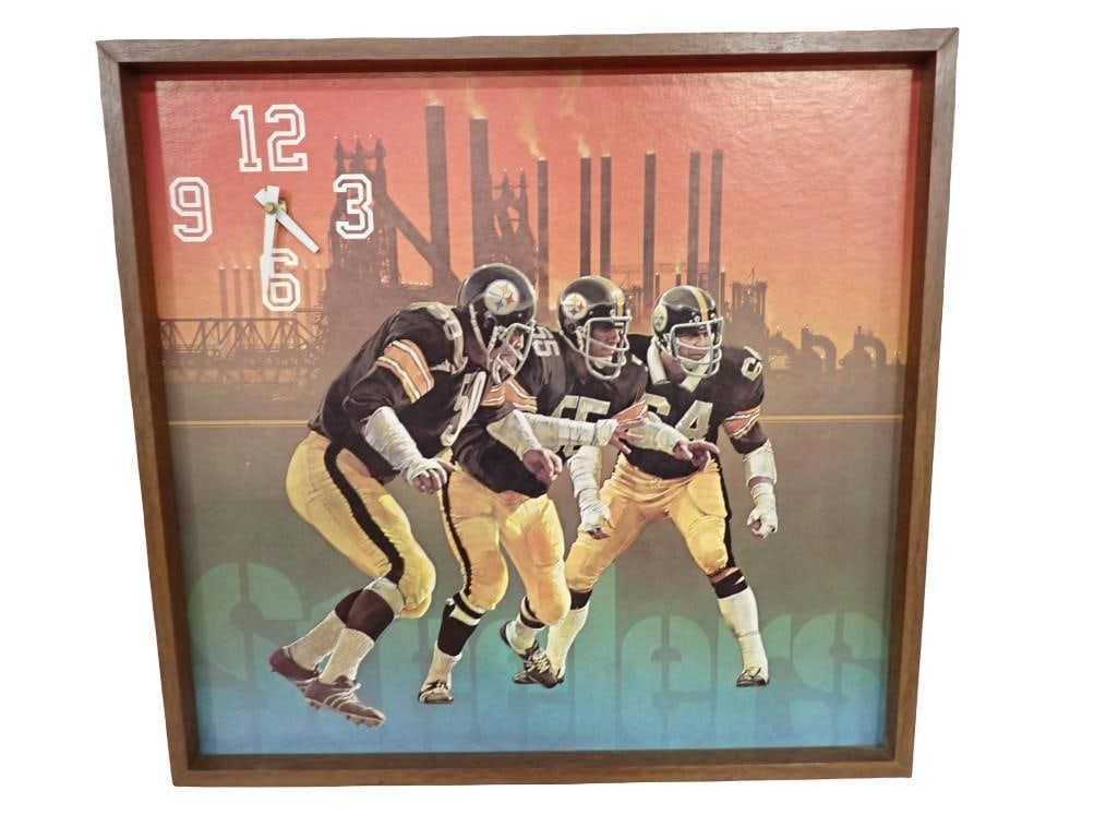 Vintage NFL Football Clock: Vintage NFL Football Clock All pictures are considered part of the description and should be examined carefully by bidders. Live Auctioneers is now offering Live Shipping through them. This is an