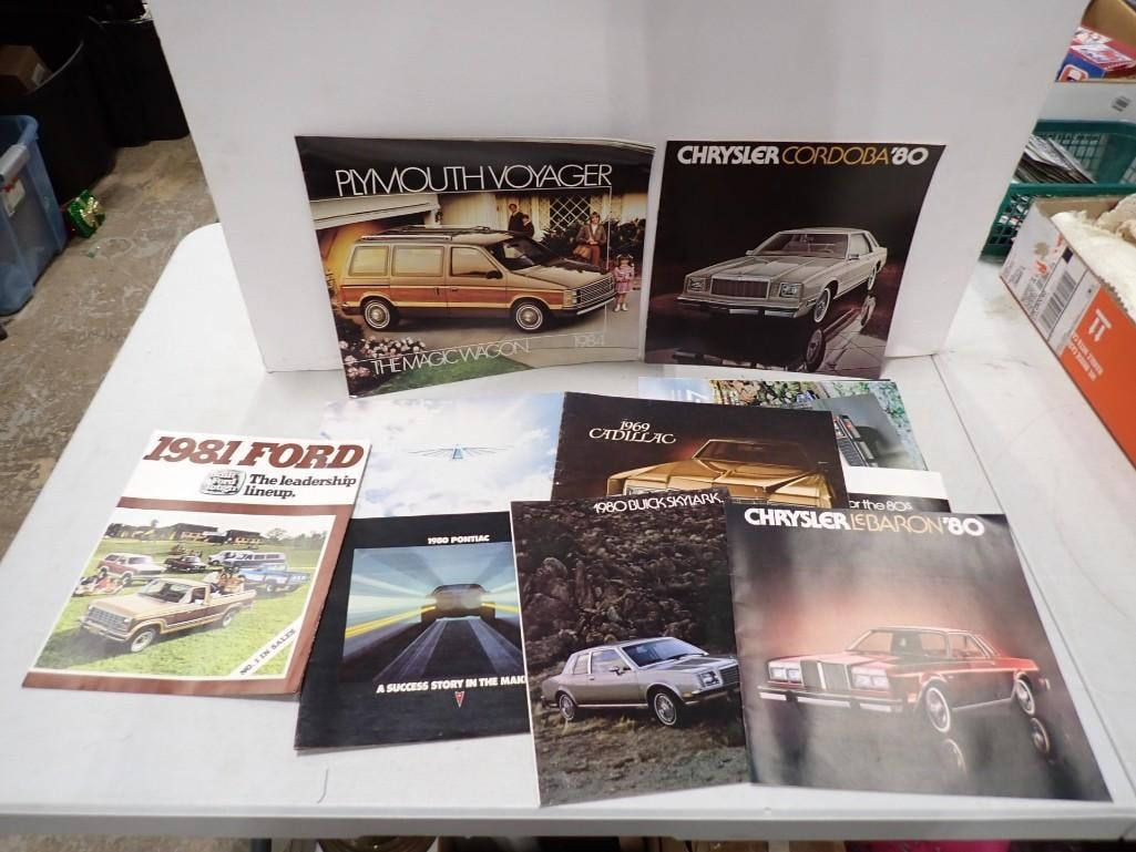 Automobile Brochures incl 1969 Cadillac Booklet, 1980 Buick Skylark Booklet, 1980 Chrysler Cordoba (1 of 20)