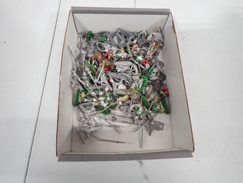 Box full of assorted Metal Soldiers and Accessories including some painted ones: Box full of assorted Metal Soldiers and Accessories including some painted ones All pictures are considered part of the description and should be examined carefully by bidders. Live Auctioneers is now