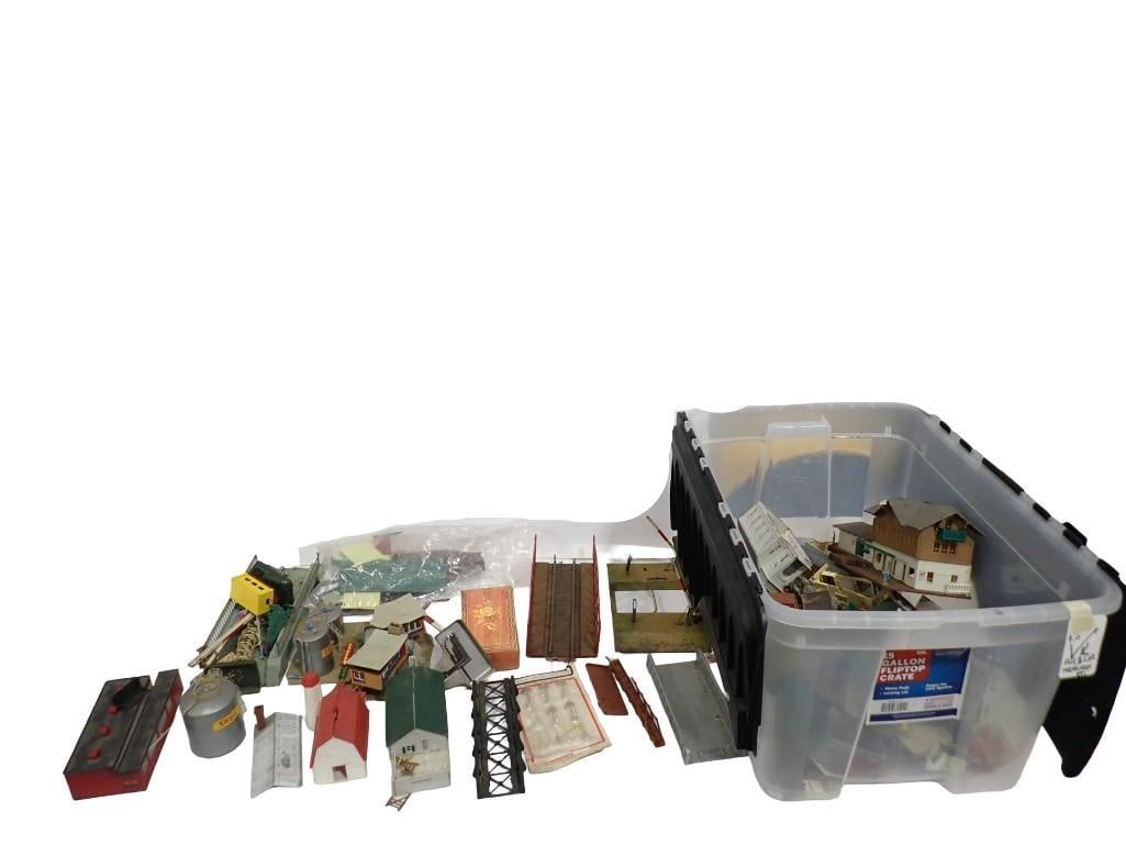 Lot of assorted HO Scale Train Accessories - Large Bin full of them (1 of 20)