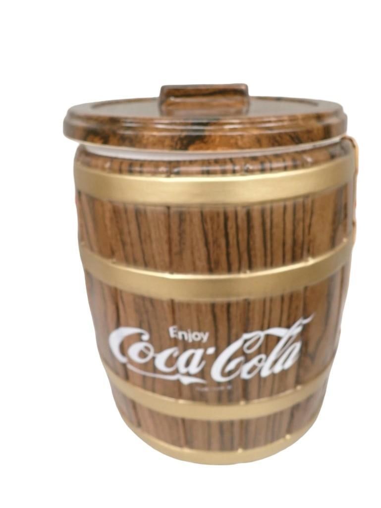 Vintage Coca Cola Barrel Ice Bucket: Vintage Coca Cola Barrel Ice Bucket All pictures are considered part of the description and should be examined carefully by bidders. Live Auctioneers is now offering Live Shipping through them. This i