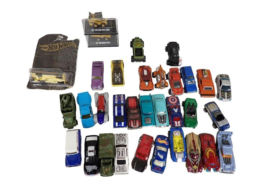 Lot of Toy Cars including Die-Cast, New in Package Hot Wheels, Cat 272C Skid Steer Loader, 7930 (1 of 12)