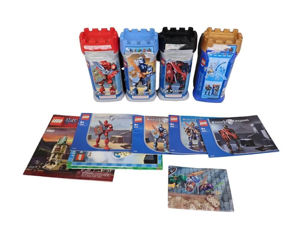 Lego Lot including Knights Kingdom Sets with Manuals, etc.: Lego Lot including Knights Kingdom Sets with Manuals, etc. All pictures are considered part of the description and should be examined carefully by bidders. Live Auctioneers is now offering Live Shippi