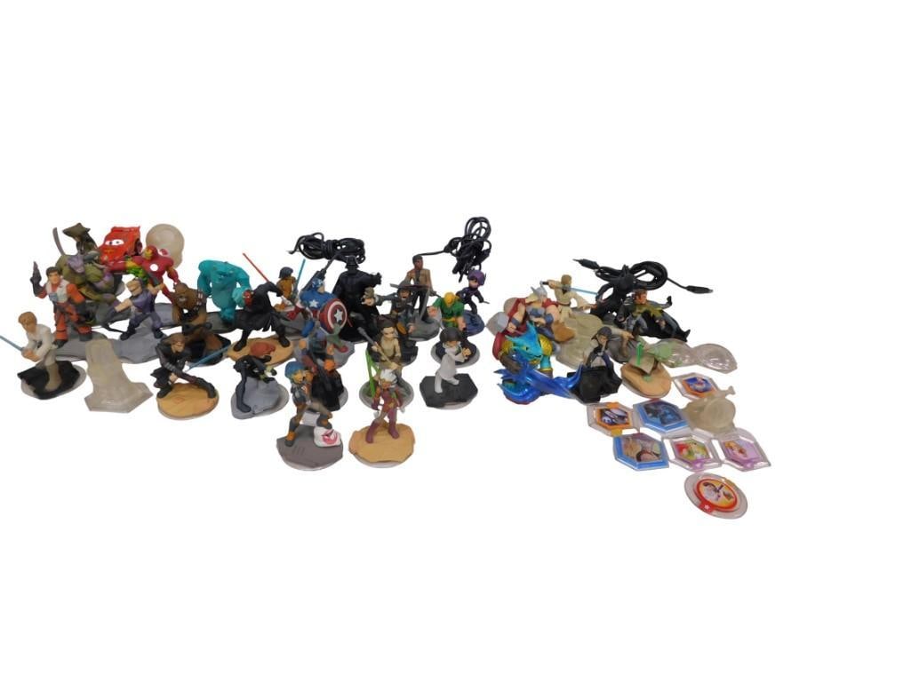 Disney Infinity toys-to-life interactive character figures, portal bases, and power discs, etc: Disney Infinity toys-to-life interactive character figures, portal bases, and power discs, etc All pictures are considered part of the description and should be examined carefully by bidders. Live Auc